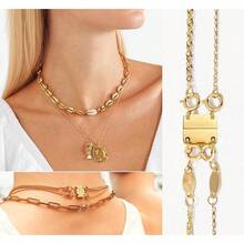 DDG Layering Necklace Clasp,18 K Gold And Silver Separator For Stackable Necklaces Accessories Women/Buckles - 2Pcs 2+3 Gold Clasp - View 5