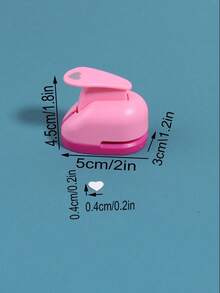 1/2pcs Paper Cutting Small Embosser, Creative Heart Pattern Design Handbook Making Aids, Photo Album Scrapbook Decoration Supplies, Small Love Embosser - Pink - View 2
