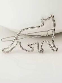 1pc Women Cat-Shaped Hair Clip, Suitable For Everyday Wear, School Stuff, Hair Accessories