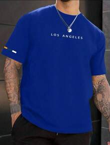 LOS ANGELES Men's T-Shirt Launch - 藏蓝色 - 查看 1