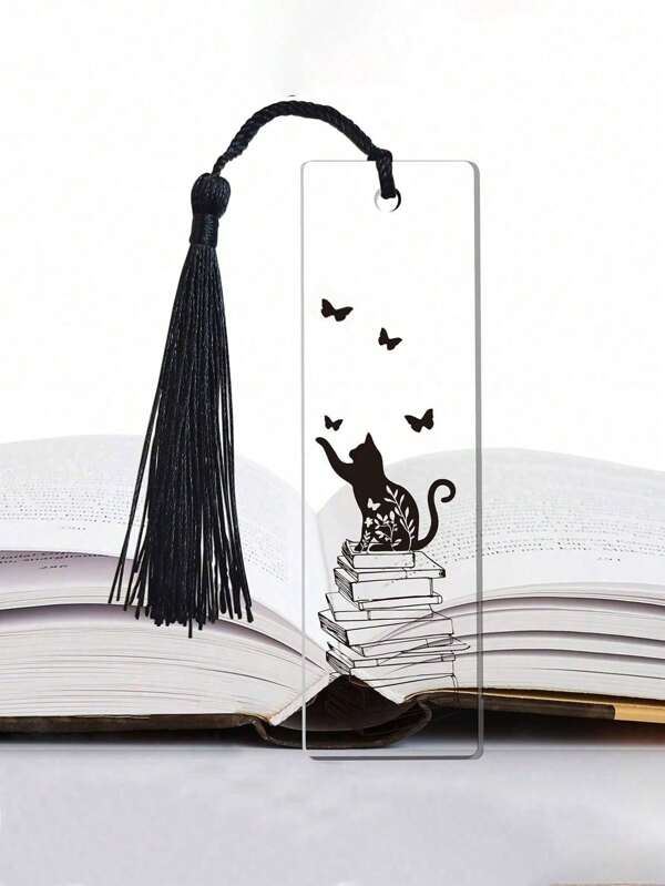 1pc Lady Cat Book Marks Inspirational, Fun Bookmarks, Suitable For Students, Teachers, School Home Office Supplies, Book Lovers, Cat Lovers, Girl Friends, Sisters, Female Gifts, School Supplies, Back To School
