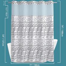 Wide Hotel Fabric Shower Curtain With Snap In Liner 108" X 74" For Bathroom Machine Washable Waterproof Repellent Shower Curtain (White 108" (W) X 74"(H)) - White Boho - 查看 3
