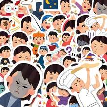 100 张日本动漫贴纸、可爱 PVC 人物涂鸦贴纸、抽象 Irsutoya 修订图形、创意贴纸，适用于 DIY 笔记本、手机壳、行李箱、背包、小提琴盒、游戏机、移动电源、笔记本电脑
