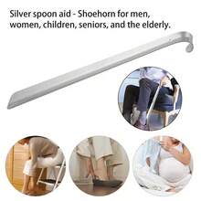 11.8 英寸耐用灵活的不锈钢鞋拔，舒适的长手柄，方便穿运动鞋和正装鞋