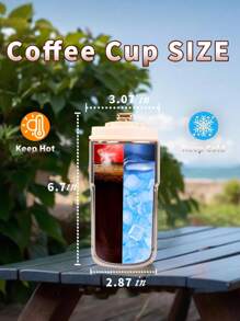 Premium 450ml Kaffeebecher, Edelstahl, farbiger Becher, Reisebecher, vakuumisolierte Flasche, Tasse, Behälter für heiße und kalte Getränke. Geeignet für Reisen, Outdoor-Sport, Nachmittagstee, Geschenke, isolierte Tassen für Herren und Damen, Schulanfang, Mitarbeitergeschenke, Ostern, Haushaltswaren und Sommergetränke wie Milch, Saft und Tee. (Der Becher ist nicht in der Schulterbeutel enthalten)