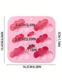1pc 8-Cavity Cloud Shaped Wax, Silicone Mold For Jelly, Pudding, Chocolate, Crystal Epoxy Resin, Assorted Sizes