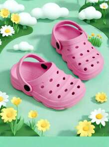 Neue Sommerstil Löcher Schuhe für Jungen und Mädchen für Zuhause und Outdoor Lässig, einfarbige flache Lochschuhe bequem und modisch, einfaches Schlüpfen