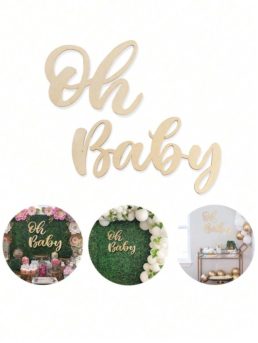 1 bộ, Biển báo bằng gỗ chủ đề tiệc mừng em bé Oh Baby Babe, Trang trí phông nền tiệc bé trai/bé gái sơ sinh bằng gỗ dán tường, Vật dụng trang trí phông nền phòng tiệc tiết lộ giới tính, Biển báo bằng gỗ cho em bé Biểu ngữ tiệc mừng em bé cho phông nền sinh nhật đầu tiên, Miếng dán tường trang trí phông nền tiệc chủ đề chào đón em bé, Trang trí tiệc mừng em bé, Thông báo về em bé - Màu gỗ ơi em yêu - Xem 1