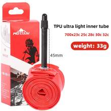 Ultraleichter TPU Fahrrad-Schlauch 700X23/25/28/30/32C, Rennrad/Fixie Presta-Ventilschlauch, 33g