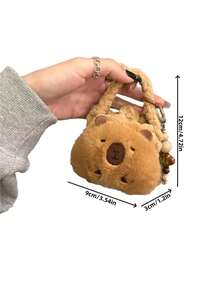 Neue süße Capybara Aufbewahrungstasche, geeignet für Schutzhülle, süße Tier Binden Aufbewahrungstasche, Plüsch Delfin Aufbewahrungstasche, Mini Capybara Plüsch Schlüsselanhänger, tragbare Münzaufbewahrungstasche, Cartoon Kopfhörerschutzhülle, Plüsch Cartoon gewebte Aufbewahrungstasche, Bluetooth Kopfhörerschutzhülle, Campus süßer Rucksackanhänger, das ideale Geschenk für Freunde und Mitschüler