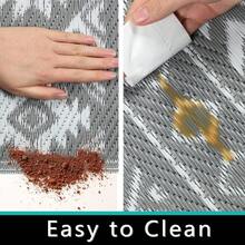 Famibay Outdoor Rug Waterproof Garden Patio Rugs Plastic Straw Mats Reversible Garden Carpet Mat Outdoor Lightweight Portable Picnic Blanket For Camping RV Deck Beach Balcony BBQ