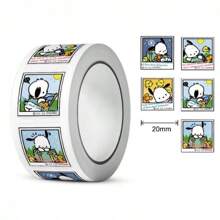 Sanrio 500pcs Sanrio Bochako Travel Sticker Roll - Cute Cartoon Sealed Label, Suitable For Diary And Handicrafts, Laptop, Suitcase, Water Bottle, Handclip DIY Decoration, Cute Stickers School Supplies,Back To School