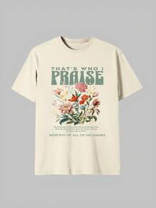 女士休闲短袖圆领 T 恤