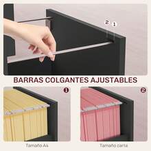 HOMCOM Filing Cabinets - Preto - Ver 3