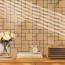 1 Stück/2 Stücke selbstklebende 3D Wandaufkleber, geometrisches Muster Kunst Dekor Aufkleber, schallabsorbierend, wärmedämmend, stoßfest, Wand Aufkleber Dekoration für Zuhause, abnehmbar und wiederverwendbar für Schlafzimmer, Wohnzimmer, Balkon, Küche, Kamin, TV Hintergrund, Größe 30*30cm