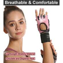 1 双男士健身手套女士健身手套，腕带举重手套透气，硅胶蚂蚁健身手套，运动，健身房，家庭锻炼，女士健身手套，拳击手套，健身手套，健身手套，男士健身手套