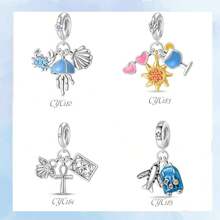 Pingente faça você mesmo em prata esterlina 925, 1 unidade, Ocean Encounters Journey: charms de prata inteligentes são uma coleção de costumes oceânicos e sonhos de viagem