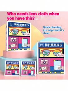 Lens Cleaning Wipes – Anti-Fog, Anti-Smudge Disposable Screen & Eyeglass Cleaning Cloths