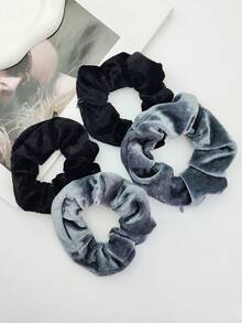 Elegant Fabric Hair Tie With Hidden Pocket Zippered Elastic Headband With Secret Compartment For Keys, Cash, Lipstick - Portable Non-Waterproof Fashion Accessory,Travel,Birthday - Black - View 6