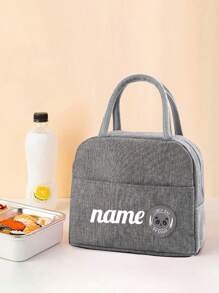 Cadou personalizat Personalizează-ți experiența de prânz de vară! Geantă de prânz personalizată avansată cu text - O geantă mare izotermă pentru prânz pentru studenți, începători și profesioniști - Perfectă pentru birouri, universități, naveta, călătorii și picnicuri în aer liber - Include pachete de gheață din folie de aluminiu reutilizabile pentru a menține mâncarea proaspătă în deplasare, folosind tehnologie embosată