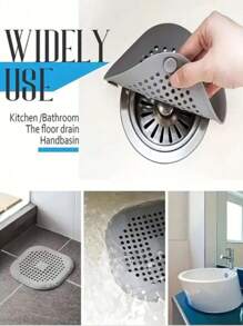 Multi-Functional Silicone Hair Catcher Drain Strainer | Sink, Shower & Bathtub Drain Stopper With Odor Blocking | Reusable Filter For Kitchen Sink, Bathroom & Floor Drains | Easy To Clean, Silicone Drain Protector | Ideal For Preventing Clogs & Hair Build-Up Back To School