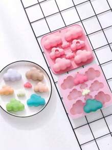 1pc 8-Cavity Cloud Shaped Wax, Silicone Mold For Jelly, Pudding, Chocolate, Crystal Epoxy Resin, Assorted Sizes