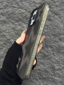Apple Y2k 1pc Gray Starry Gradient Pattern Phone Case