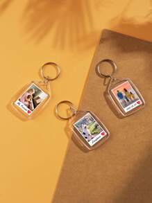 1 pièce Porte-clés personnalisé avec photo et texte, porte-clés acrylique personnalisé, porte-clés de couple personnalisé, anneau porte-clés photo. Cadeau pour la Saint-Valentin, anniversaire, anniversaire de couple. Multi-fonctionnel, ornemental, réutilisable, exquis, élégant, de haute qualité, coloré, moderne, personnalisé, unique. Cadeau idéal pour lui, elle, petit ami, papa, petite amie, maman, famille, amis, salon de thé, maison, jardin, bureau, pour les anniversaires, la Saint-Valentin, la fête des mères, les anniversaires, la fête des pères, la remise des diplômes, les mariages, le pendaison de crémaillère