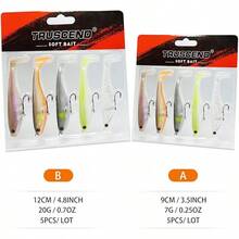 TRUSCEND Easy Catch Pre-Rigged Soft Lures, Unique Vibrating Swim Action And Trembly Sinking Move More Bites, Soft Swimbait Family Fishing, Fishing Lures Bass Trout Crappie Walleye,Accessible Fishing Gear |   One-Hand Ready |   Non-Profit Collab - B1-3.5",1/4oz - View 4