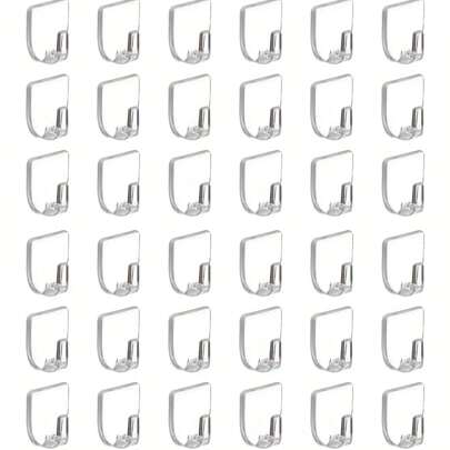 1/9/18/36/54/72/100/150pcs Mini Hooks, Small Size Multi-Purpose Mini Hooks, Mini Hooks Cannot Bear Too Heavy Objects, Transparent Cute Mini Self-Adhesive Hooks, Multi-Purpose Mini Hooks, Suitable For High Hardness Walls, Mini Self-Adhesive Hooks, Bedroom Desk, Practical Hooks