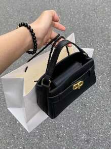 Nuevo bolso de mano pequeño para mujer, bolso de calidad alta con estilo satchel, bolso de hombro cuadrado de moda y versátil para uso casual, bolso de mujer