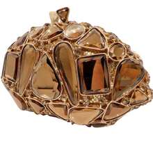 Stones Clutch Women Luxury Crystal Evening Bag Rhinestone Evening Bag For Party And Wedding Unique Evening Bags - Vàng - Xem 5