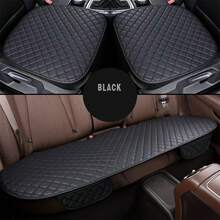 3 件菱形图案汽车座椅套，前 2 个 + 后 1 个，通用型真皮座椅垫 - 均碼 - 查看 5