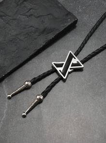 1pc Adjustable Cross Star Necklace, Vintage & Cross Pendant Necklace Jewelry, Suitable For Daily Wear & Gift
