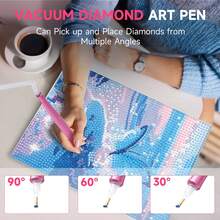Electric Diamond Painting Accessories Pen, Vacuum Diamond Art Set, Adult Diamond Brush Set - Epainter Diamond Pen, Diamond Art Accessories Tool, Diamond Painting Tool Storage Plate - Pink - View 6