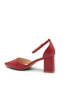 RevReaL Sandales classiques à talons compensés et brides pour femmes | Plusieurs couleurs disponibles - Rouge foncé - Voir 3