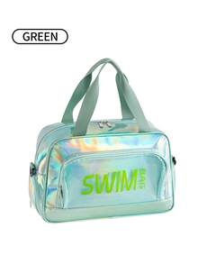 1 件全息防水干湿分离斜跨单肩包，短途旅行/海滩/健身房用手提包 - 彩色 - 查看 13