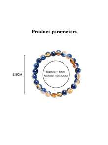 Set de 10 piezas de pulseras de cuentas de estilo bohemio de lujo para mujeres, pulseras de cuentas de vidrio hechas a mano, accesorios versátiles, mejor regalo para Navidad, Acción de Gracias, Día de San Valentín, fiesta de cumpleaños - Multicolor - Ver 5