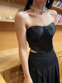 1 pieza Collar grande transparente de verano con cuentas, material de resina, diseño simple y exagerado, adecuado para mujeres, regalos y uso diario - Marrón A - Ver 8