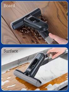 Mopa rociadora 2 en 1 con almohadillas de microfibra - Limpiador de pisos multiusos liviano para baldosas/madera, herramienta de limpieza de secado rápido para cocina, baño y vidrio, mopa de escritorio compacta con cubeta exprimible.