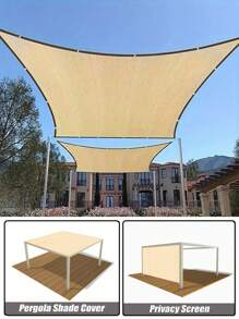DELLNA 1 pièce de filet pare-soleil beige, protection UV à 90%, tissu de maille respirant, convient pour le balcon, la clôture, le patio, le jardin, le carport extérieur, la piscine, la volière, anti-UV