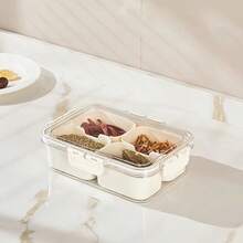 4Grid/8Grid Snack Box Container, Portable Travel Charcuterie Board With Lid, Refrigerator Food Storage Box, Snack Organizer, Divided Storage Containers, Chopped Salad Box, Keep Food Fresh Longer, Storage Bins For Home Organization - Multicolor - View 10