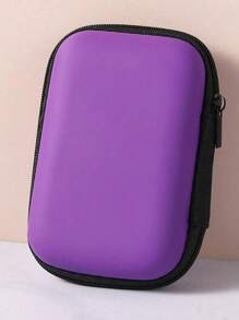 1 Portable USB Data Cable Storage Box, Headphone Storage Bag, Headphone Case, Data Cable Protective Film, Mini Zipper Hard Bag Box, Multi-Functional Mini Storage Bag, A Must-Have For College Dormitories For Travel Storage Bag,Makeup Bag,Cosmetic Bag,Vacation Organizer, Suitable For Cables, Headphones, It Can Be Used For Travel Carrying, Work, School, Dormitory Storage, Boho Vibes