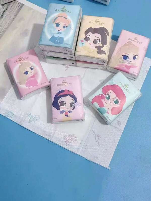 1pcpiece Of Super Cute Snow White Themed Facial Tissue, Take Your Favorite Princess Home And Relive Fairy Tale Magic With A Tissue Printed With Princesses