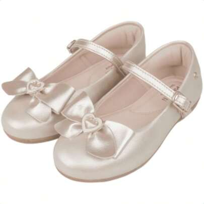 Sapatilha Sapato Infantil Pampili Bailarina Festa Laço Coração Metalizado