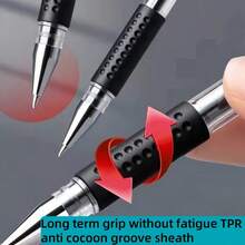 20/PIEZAS Bolígrafo neutro de 0.5, usado para firmas de oficina, bolígrafo de carbón negro para estudiantes, bolígrafos de tinta a base de agua roja y azul, y bolígrafo de tinta.