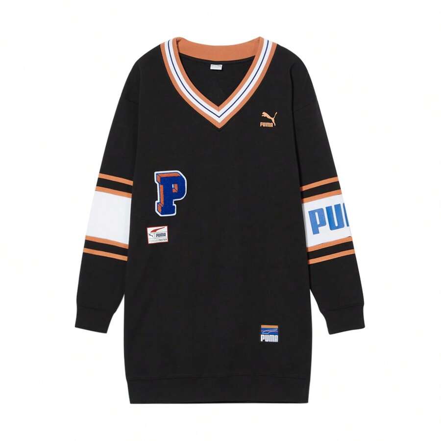 Puma Vestido deportivo de manga larga con estampado de logo en forma de letra - Negro - Ver 1
