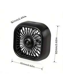 1pc Car USB Powered Strong Air Vent Fan, 3 Wind Speed Adjustable, Long Press To Turn On 7-Color Lights, Low Power Consumption Portable Mini Fan, Car Decor Atmosphere Lamp, Small Gift - Multicolor - View 13