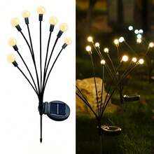 1/2/4 Packs Solar Garden Lights 6/8/10/16/40 LED Solar Firefly Lights With 2 Lighting Modes, Sway By Wind, IP65 Waterproof Solar Floor Christams Outdoor Lights Decoration, Solar Lamp For Outside Yard Walkway, Warm Colors - Warm Light - View 12