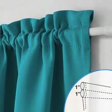 Local Warehouse- Door Curtain Panel, Grey French Door Curtains Blackout Thermal Insulated Curtain Sidelight Privacy For Window/Living Room/Doorways/Classroom (25W By 72L Inches, 1 Panel) - Peacock Teal - 查看 4